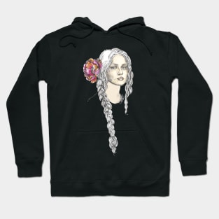 Woman with Braided Hair. Hoodie